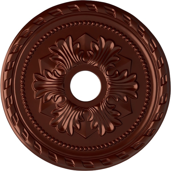 Ekena Millwork Palmetto Ceiling Medallion (Fits Canopies up to 5"), 20 7/8"OD x 3 5/8"ID x 1 5/8"P, Antique Copper CM20PMACS - main